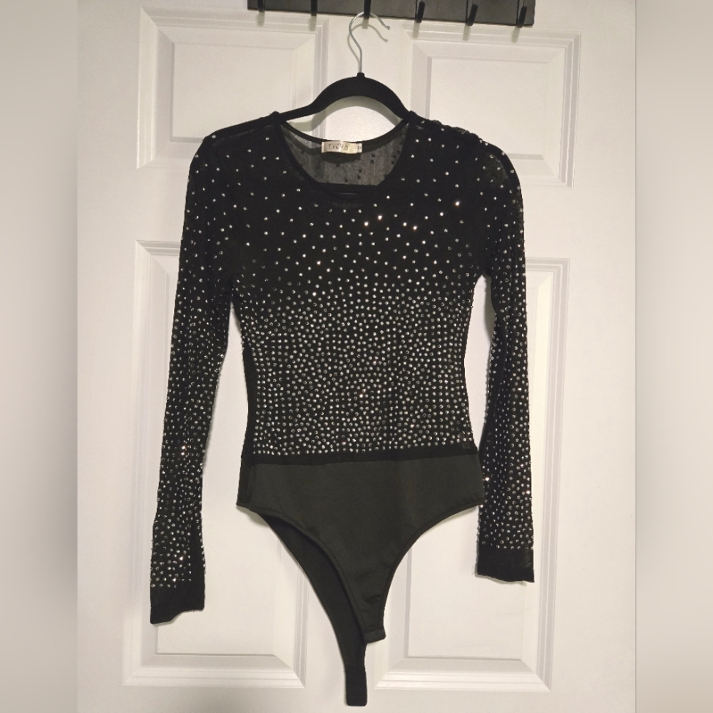 Showstopper Mesh Studded Bodysuit